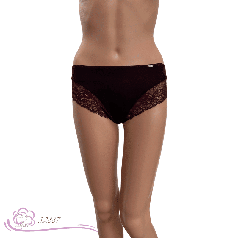 L'élégante midi culotte Eucalyptus de marque AVET violine face - Lady-coton