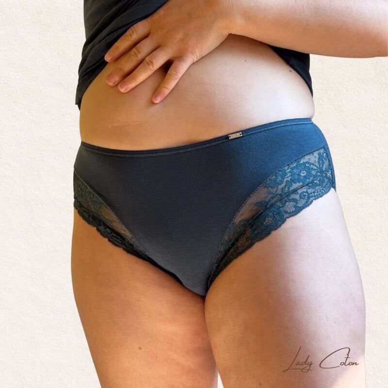 culotte pour femme en fibre d'eucalyptus couleur bleu pétrole marque Avet