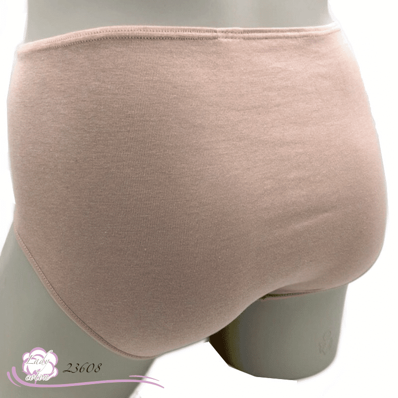Culotte coton sans couture femme l'emboîtante midi coton sable côté dos - AVET - Lady-coton