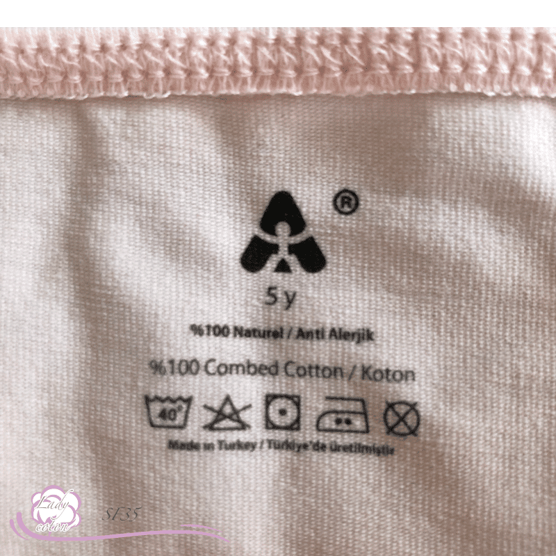 Slip 100% coton pour enfant rose étiquette Gami - Lady-coton