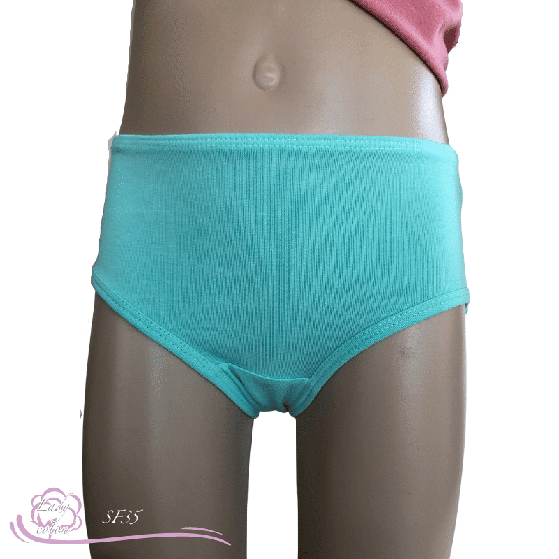 Slip 100% coton pour enfant vert face Gami - Lady-coton