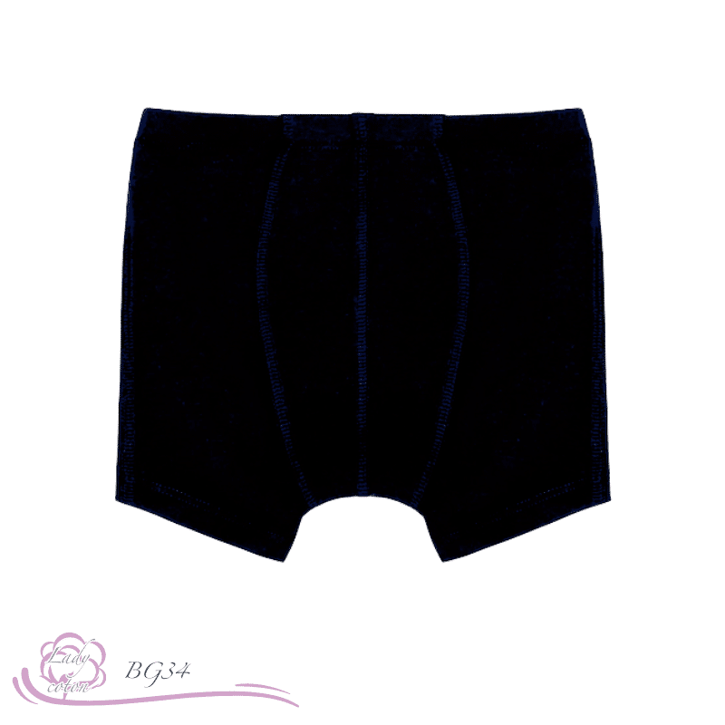 Boxer 100% coton pour garçon bleu marine plat Gami - Lady-coton
