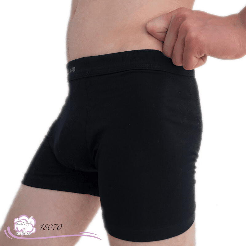 Boxer coton homme Freeman coton AVET noir côté sous-vêtements pour hommes - Lady-coton