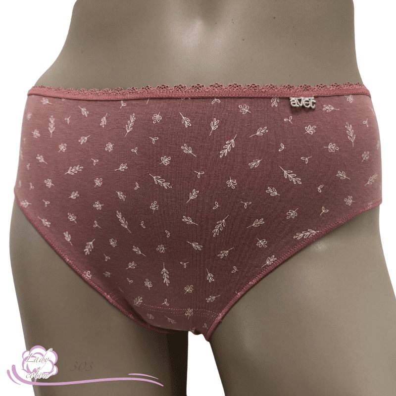 Culotte Duo coton floral rose foncé face - Culotte AVET - Lady-coton