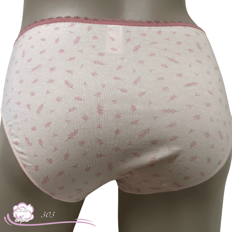Culotte Duo coton floral rose dos - Culotte AVET - Lady-coton