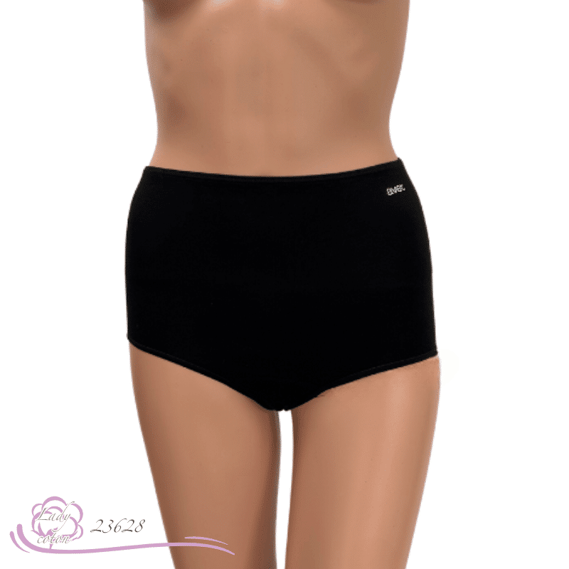 Culotte l'emboîtante haute coton noir face - AVET - Lady-coton