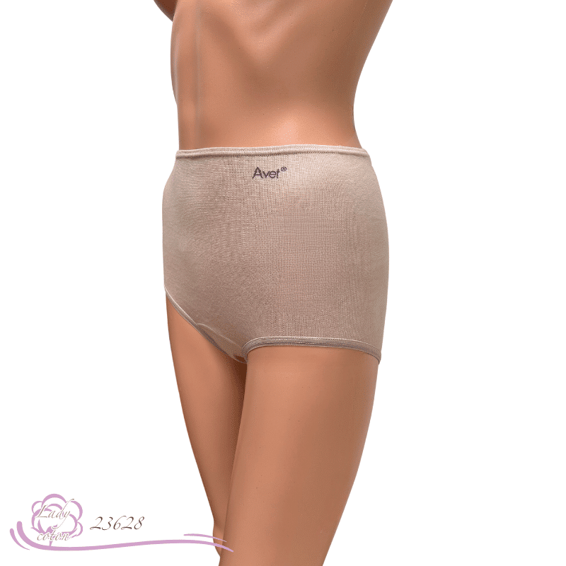 Culotte l'emboîtante haute coton sable côté - AVET - Lady-coton