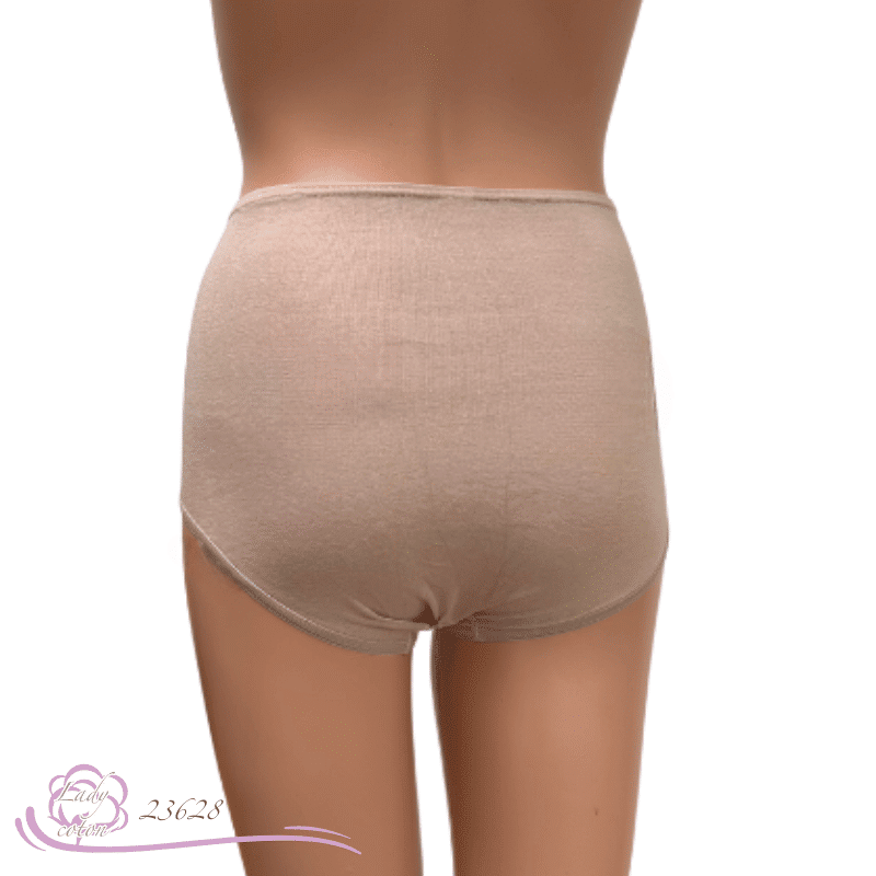 Culotte l'emboîtante haute coton sable dos - AVET - Lady-coton