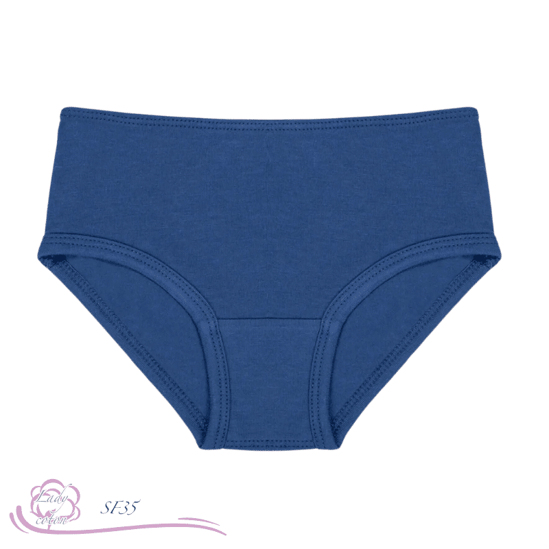 Slip 100% coton pour enfant bleu plat Gami - Lady-coton