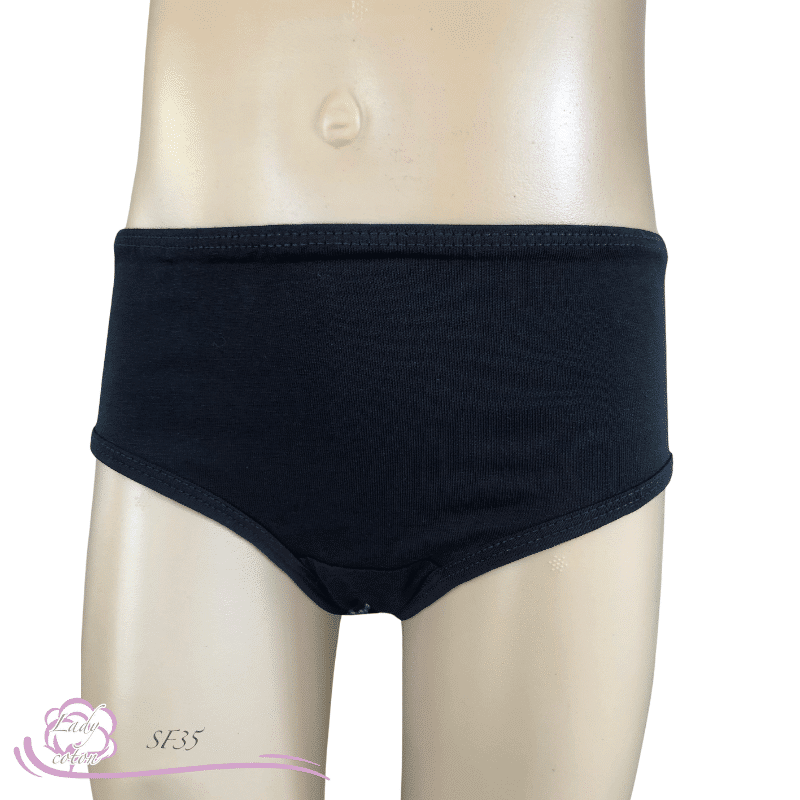 Slip 100% coton pour enfant noir face Gami- Lady-coton