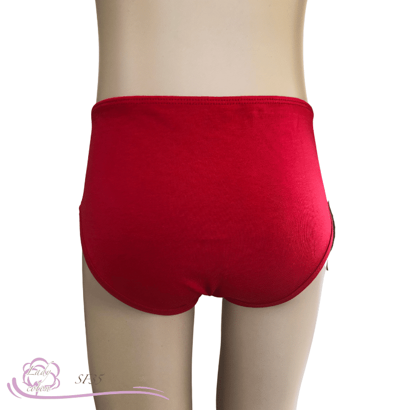 Slip 100% coton pour enfant rouge dos Gami - Lady-coton