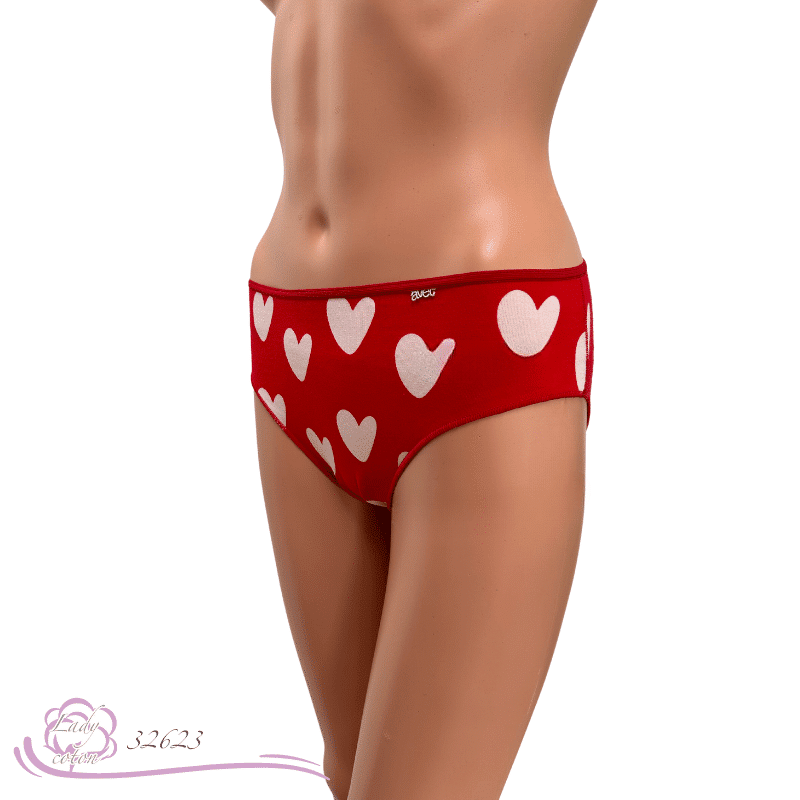 La romantique culotte en coton pour femme coeur Avet - lady-coton côté logo