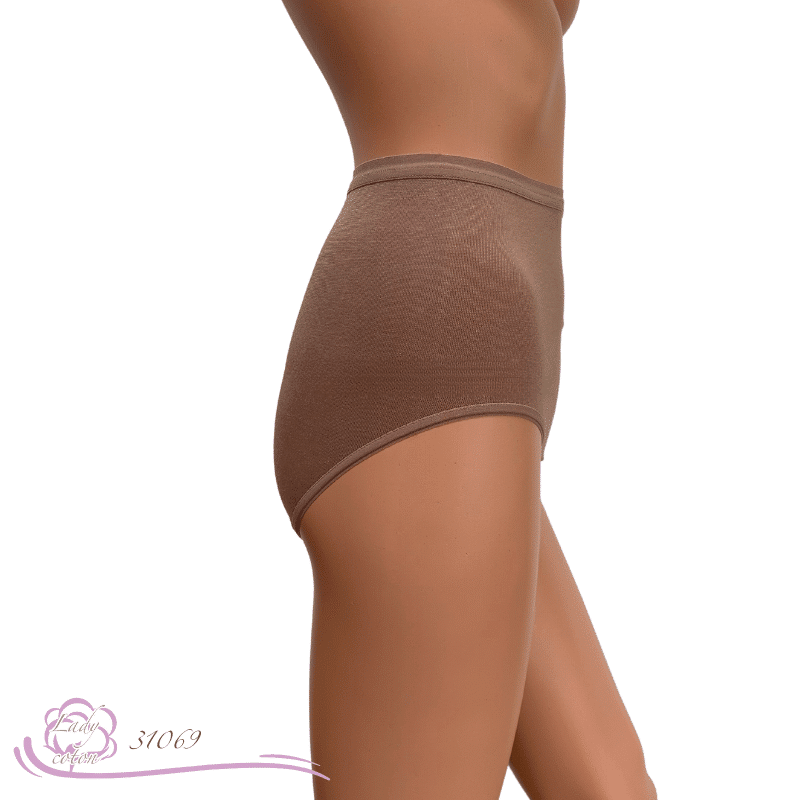 Sportive haute culotte Coton argile côté - culotte AVET - Lady-coton