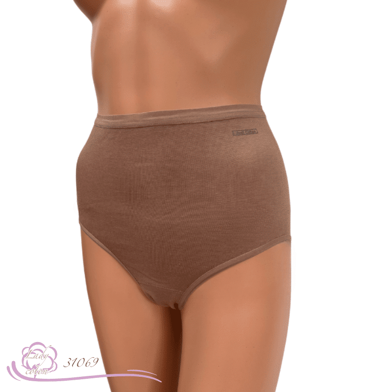 Sportive haute culotte Coton argile face logo - culotte AVET - Lady-coton