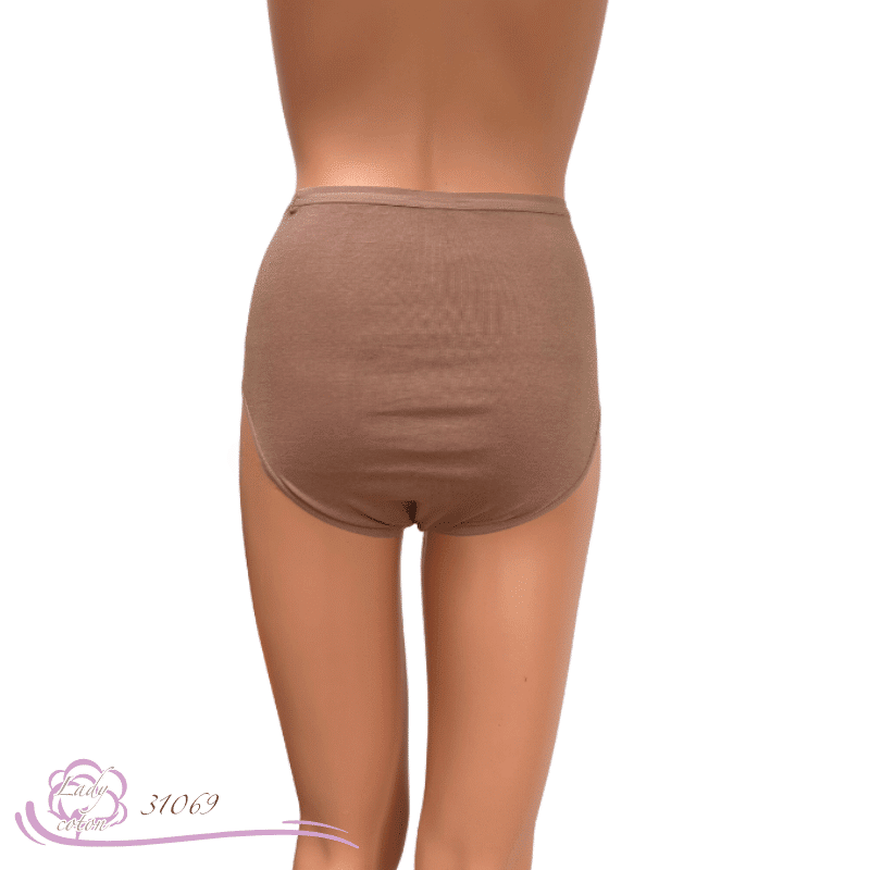 Sportive haute culotte Coton argile dos - culotte AVET - Lady-coton