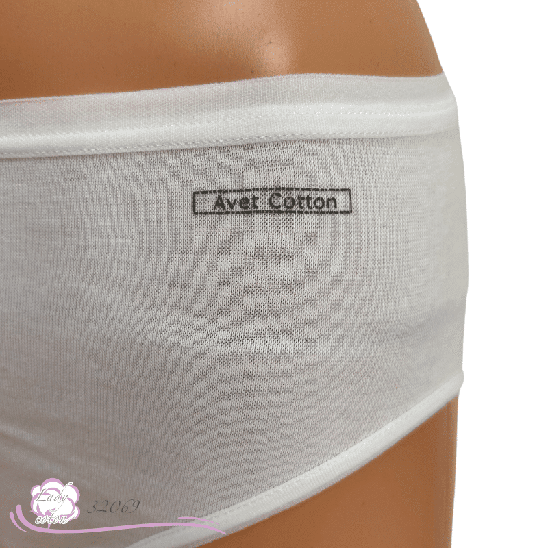 culotte La sportive midi coton blanc logo - culotte AVET - Lady-coton