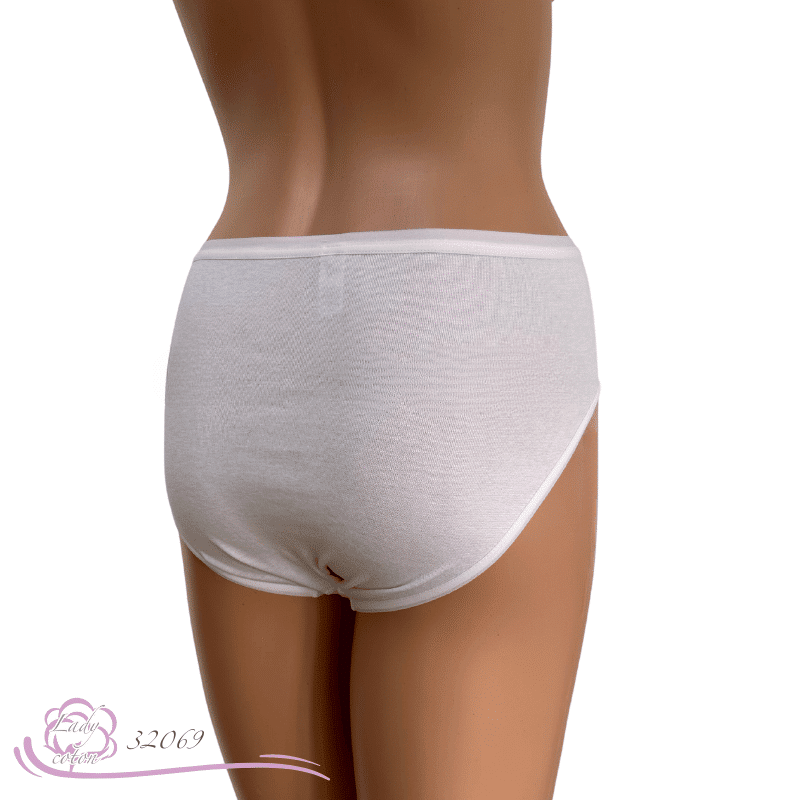 culotte La sportive midi coton blanc dos - culotte AVET - Lady-coton