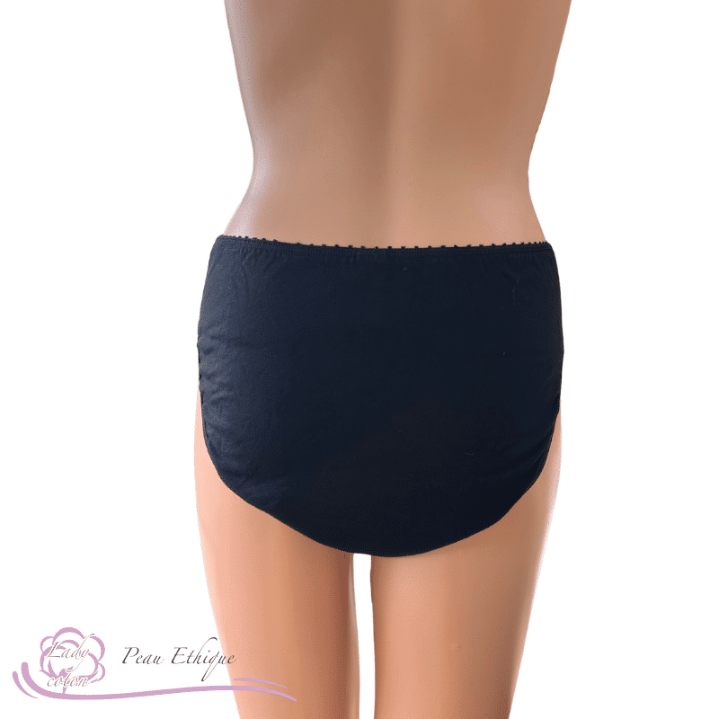 Culotte menstruelle Peau éthique culotte en coton bio vue de dos - Lady-coton