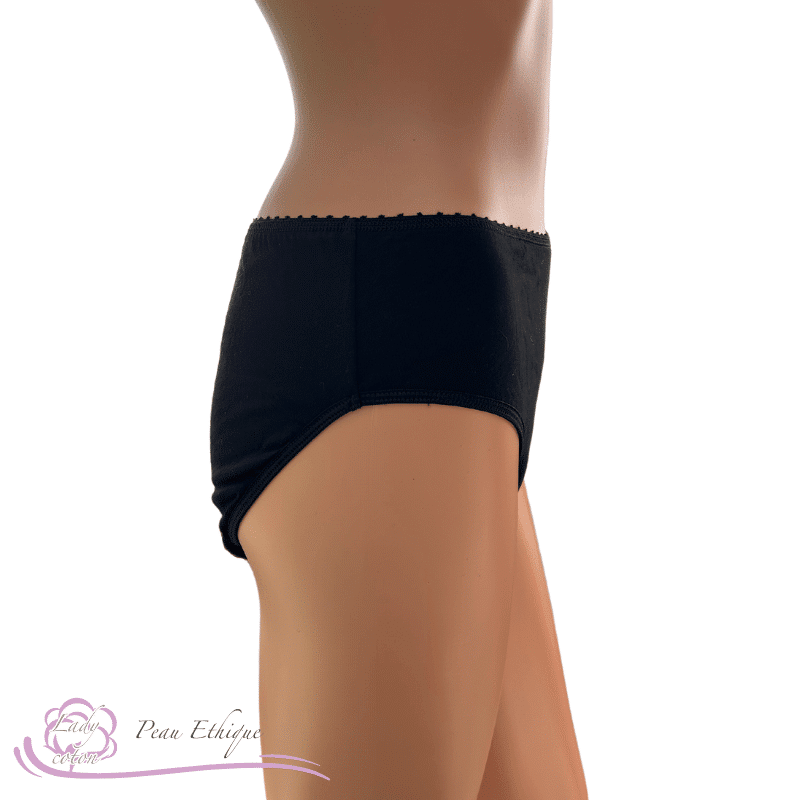 Culotte menstruelle Peau éthique culotte en coton bio vue de côté - Lady-coton