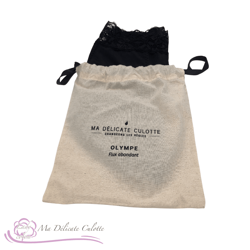 Culotte menstruelle ma délicate culotte en coton et bambou pochette - Lady-coton