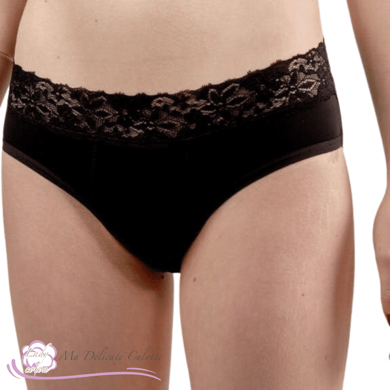 Culotte menstruelle ma délicate culotte en coton et bambou vue de face - Lady-coton