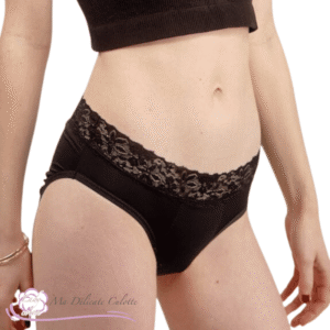 Culotte menstruelle ma délicate culotte en coton et bambou dentelle - Lady-coton