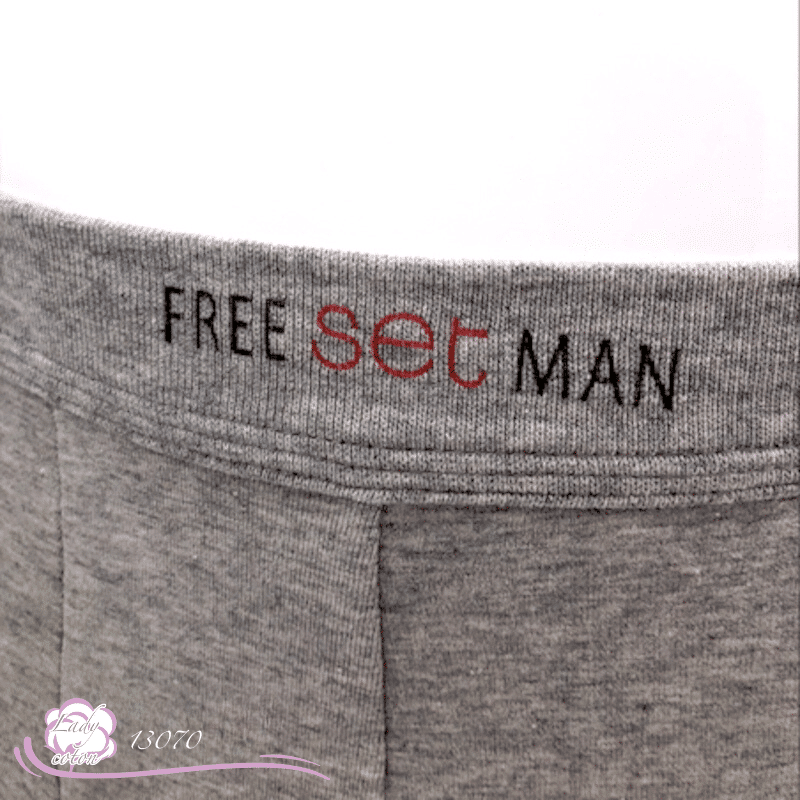Slip coton pour homme freeman AVET en coton gris logo - Lady-coton