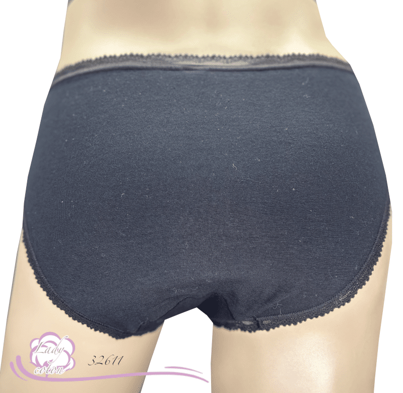 Culotte coton cosy à gousset Avet noir dos